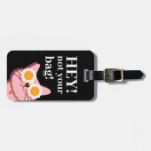 Étiquette À Bagage Balise personnalisée Funny Black Cat (Devant horizontal)