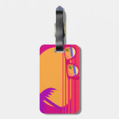 Étiquette À Bagage Balise Pinky Sunset et Shades (Dos Vertical)