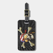 Étiquette À Bagage Balise Pirate Skull and Cross Bones (Devant Vertical)