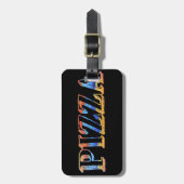 Étiquette À Bagage Balise Pizza Luggage (Devant Vertical)