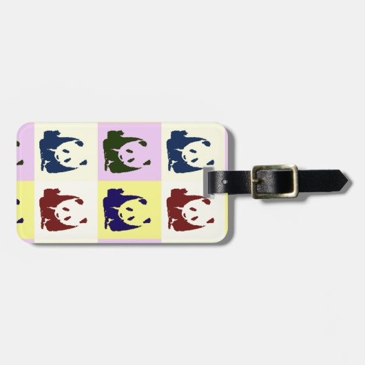 Étiquette À Bagage Balise Pop Art Baby Pandas Bagage (Devant horizontal)