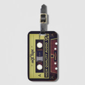 Étiquette À Bagage Balise Pop Art Cassette - Vibes Rétro (Devant Vertical)