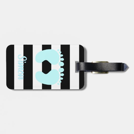 Étiquette À Bagage Balise pour bébé personnalisée (Dos horizontal)