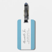 Étiquette À Bagage Balise 'Red Panda' Blue Apple Monogrammed Luggage (Dos Vertical)