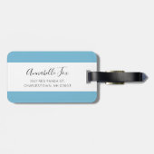 Étiquette À Bagage Balise 'Red Panda' Blue Apple Monogrammed Luggage (Dos horizontal)