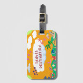 Étiquette À Bagage Balise Retro Sunset Beach Luggage (Devant Vertical)