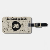 Étiquette À Bagage Balise Rock and Roll Guitar Sound Wave (Devant horizontal)