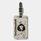 Étiquette À Bagage Balise Rock and Roll Guitar Sound Wave (Devant Vertical)