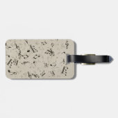 Étiquette À Bagage Balise Rock and Roll Guitar Sound Wave (Dos horizontal)