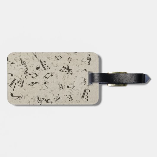 Étiquette À Bagage Balise Rock and Roll Guitar Sound Wave (Dos horizontal)