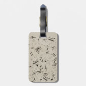 Étiquette À Bagage Balise Rock and Roll Guitar Sound Wave (Dos Vertical)