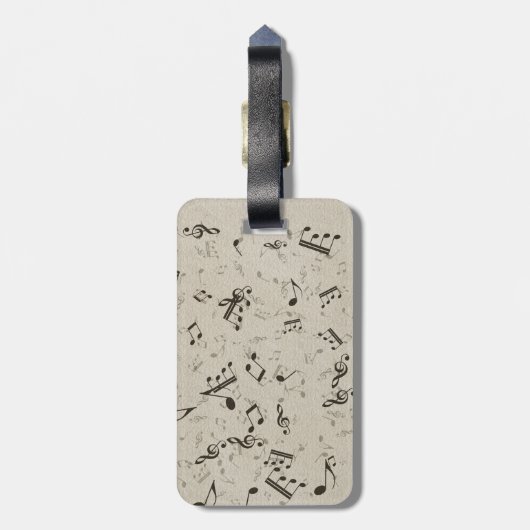 Étiquette À Bagage Balise Rock and Roll Guitar Sound Wave (Dos Vertical)