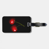 Étiquette À Bagage Balise rouge cerise - Personnalisable (Dos horizontal)