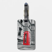 Étiquette À Bagage Balise rouge pour téléphone dans Londres (Dos Vertical)