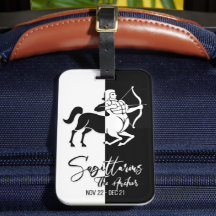 Balise Sagittarius Zodiac Signal noir & blanc