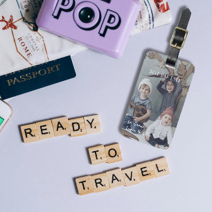 Étiquette À Bagage Balise simple photo de la meilleure photo de papa 