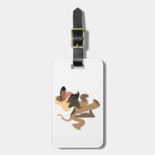 Étiquette À Bagage Balise sur le drap bleu clownesque afghan (Devant Vertical)