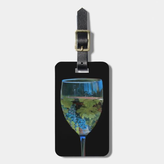 Étiquette À Bagage Balise Vin Art (Devant Vertical)