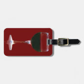 Étiquette À Bagage Balise Vin Rouge (Devant horizontal)