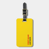Étiquette À Bagage Balise Vivid Jaune Bagage (Devant Vertical)