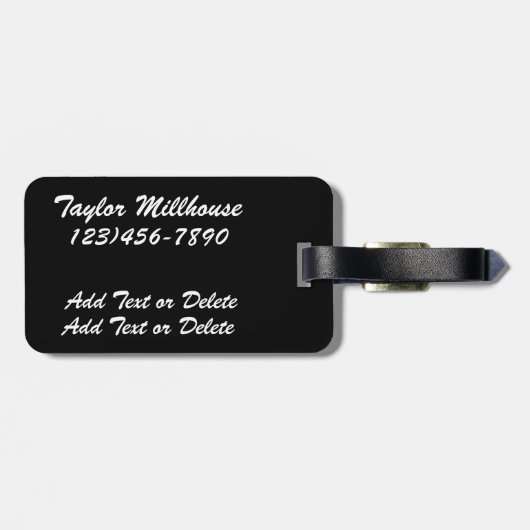 Étiquette À Bagage Balises Alphabet Bling - SRF (Dos horizontal)