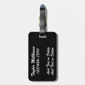 Étiquette À Bagage Balises Alphabet Bling - SRF (Dos Vertical)