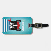 Étiquette À Bagage Balises de bagage Boston Terrier (Devant horizontal)