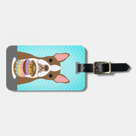 Étiquette À Bagage Balises de bagage Boston Terrier (Devant horizontal)