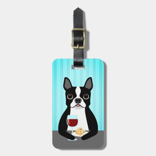 Étiquette À Bagage Balises de bagage Boston Terrier (Devant Vertical)