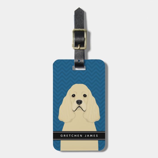 Étiquette À Bagage Balises de bagage Cocker Spaniel (Devant Vertical)