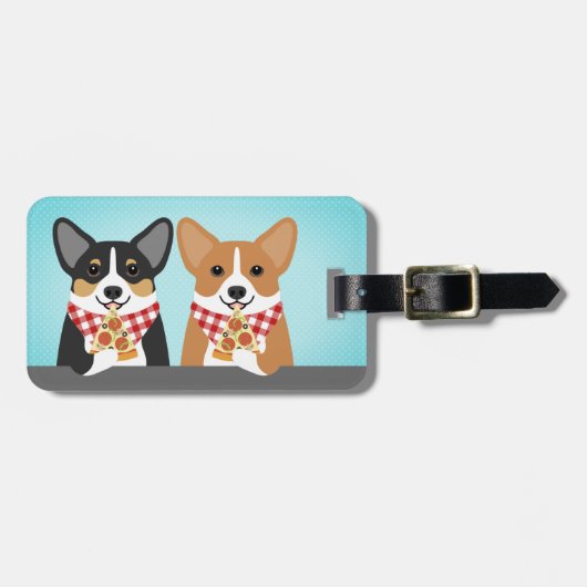 Étiquette À Bagage Balises de bagage Corgi (Devant horizontal)