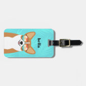 Étiquette À Bagage Balises de bagage Corgi (Devant horizontal)