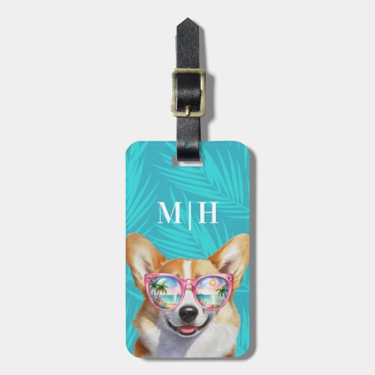 Étiquette À Bagage Balises de bagage Corgi (Devant Vertical)