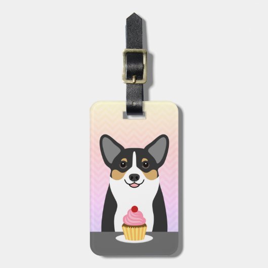 Étiquette À Bagage Balises de bagage Corgi (Devant Vertical)