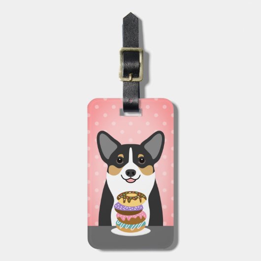 Étiquette À Bagage Balises de bagage Corgi (Devant Vertical)