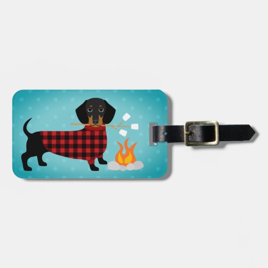 Étiquette À Bagage Balises de bagage Dachshund (Devant horizontal)