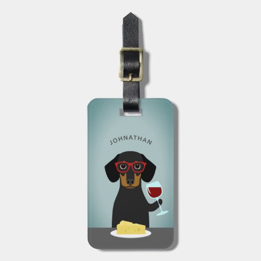 Étiquette À Bagage Balises de bagage Dachshund (Devant Vertical)