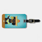 Étiquette À Bagage Balises de bagage Dachshund (Devant horizontal)