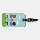 Étiquette À Bagage Balises de bagage Dachshund (Devant horizontal)