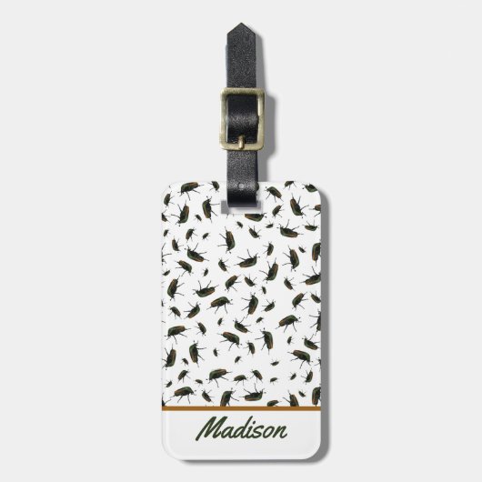 Étiquette À Bagage Balises de bagage de bousier de scarabée (Devant Vertical)