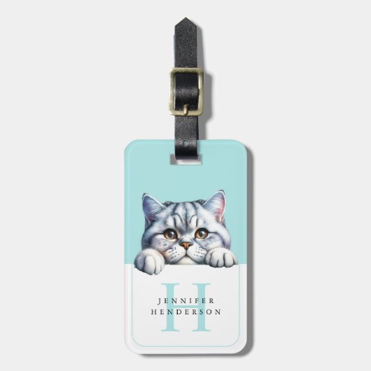 Étiquette À Bagage Balises de bagage de chat (Devant Vertical)