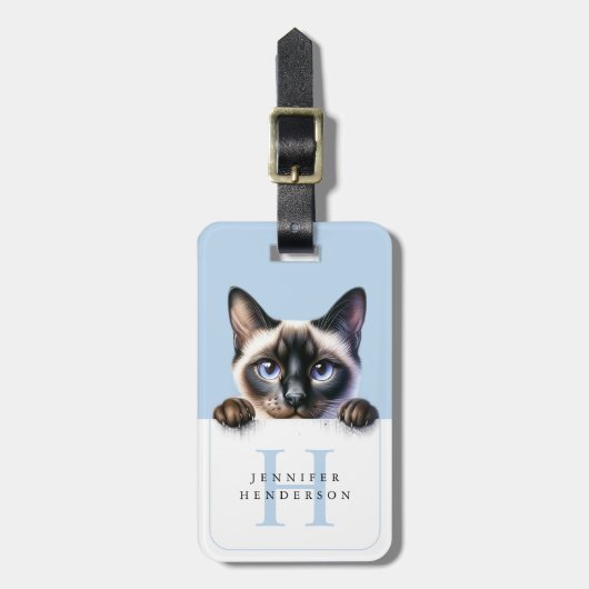 Étiquette À Bagage Balises de bagage de chat (Devant Vertical)