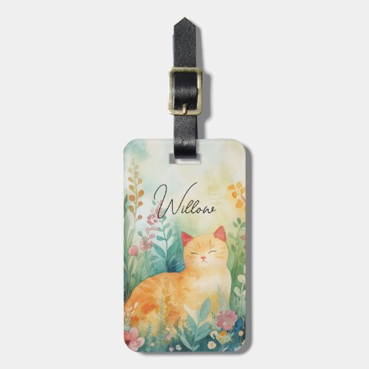 Étiquette À Bagage Balises de bagage de chat (Devant Vertical)