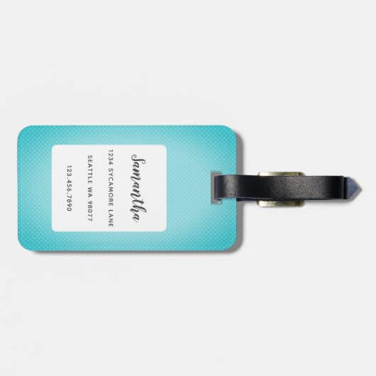 Étiquette À Bagage Balises de bagage de chat (Dos horizontal)