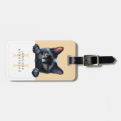 Étiquette À Bagage Balises de bagage de chat (Devant horizontal)