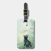 Étiquette À Bagage Balises de bagage de chat (Devant Vertical)