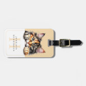 Étiquette À Bagage Balises de bagage de chat (Devant horizontal)