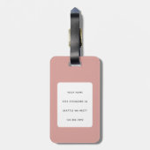 Étiquette À Bagage Balises de bagage de chat mignon (Dos Vertical)