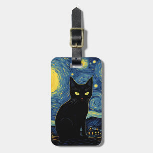 Étiquette À Bagage Balises de bagage de chat noir