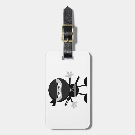 Étiquette À Bagage Balises de bagage de guerrier Angry Ninja (Devant Vertical)